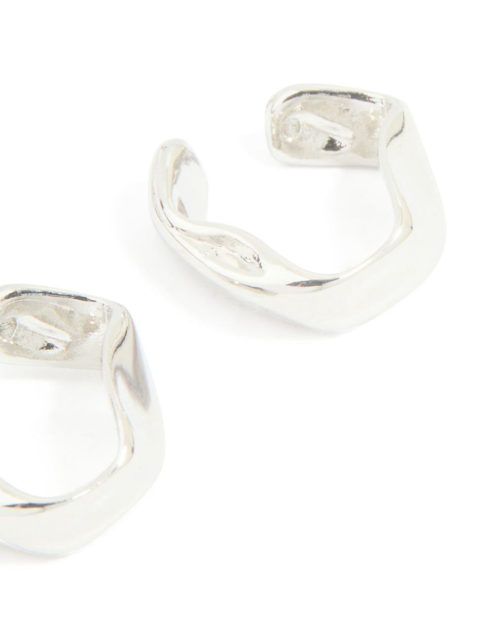 Silver Plated Single Molten Ear Cuff