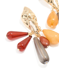 Acrylic Molten Stone Charm Drop Earrings - link has visual effect only