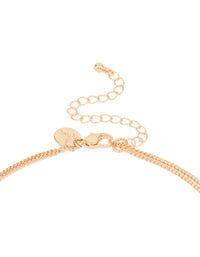 Gold Red Beaded & Coin Layered Necklace - link has visual effect only