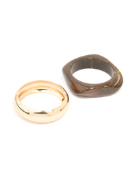 Acrylic & Metal Bangles 2-Pack - link has visual effect only