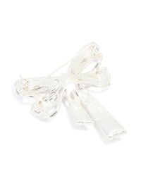Silver Diamante Bow Brooch - link has visual effect only