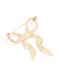 Gold Diamante Mini Bow Brooch - link has visual effect only
