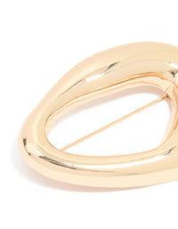 Gold Organic Oval Brooch - link has visual effect only