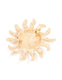 Gold Diamante Sun Brooch - link has visual effect only