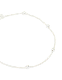 Sterling Silver Large Station Bracelet - link has visual effect only