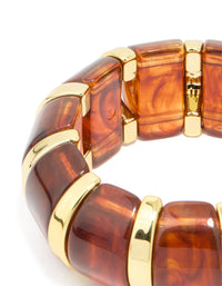 Gold Brown Acrylic Bangle - link has visual effect only