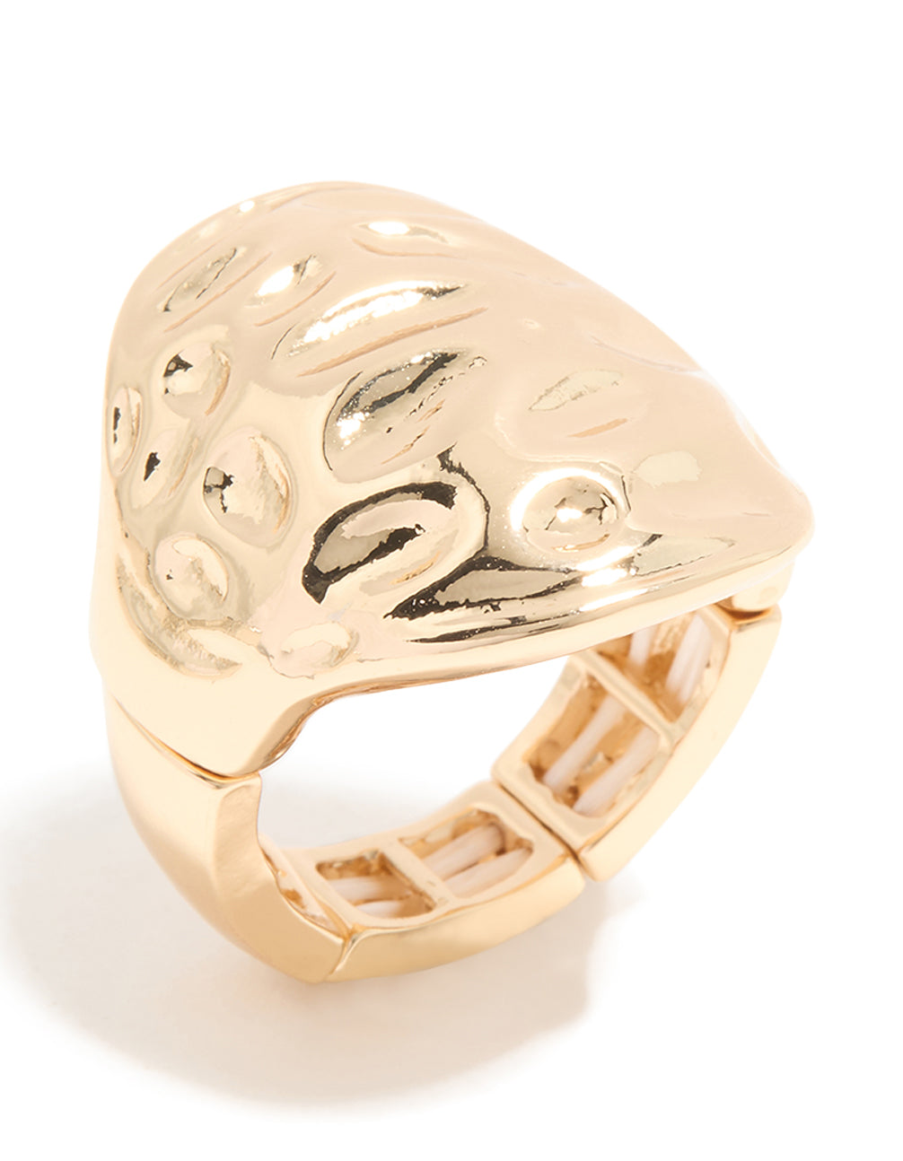 Gold Textured Oval Ring