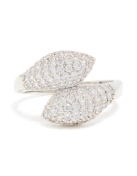 Silver Cubic Zirconia Snake Head Ring - link has visual effect only