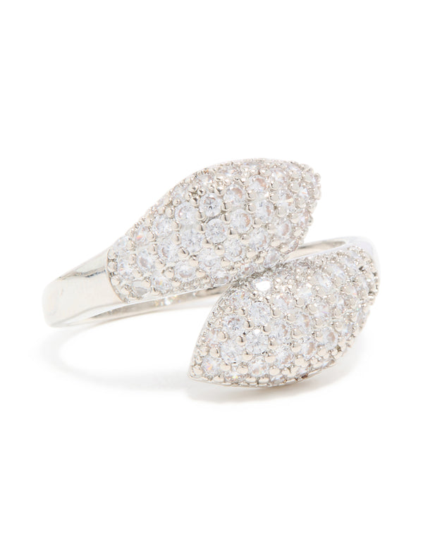 Silver Cubic Zirconia Snake Head Ring