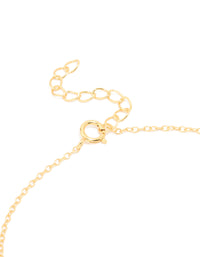 Gold Plated Sterling Silver Station Chain Bracelet - link has visual effect only