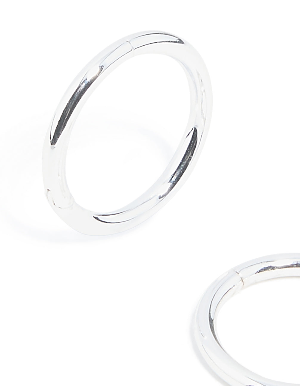 Designed with waterproof stainless steel sleeper earrings 10mm in silver close up view