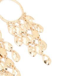 Gold Disc Fountain Drop Earrings - link has visual effect only