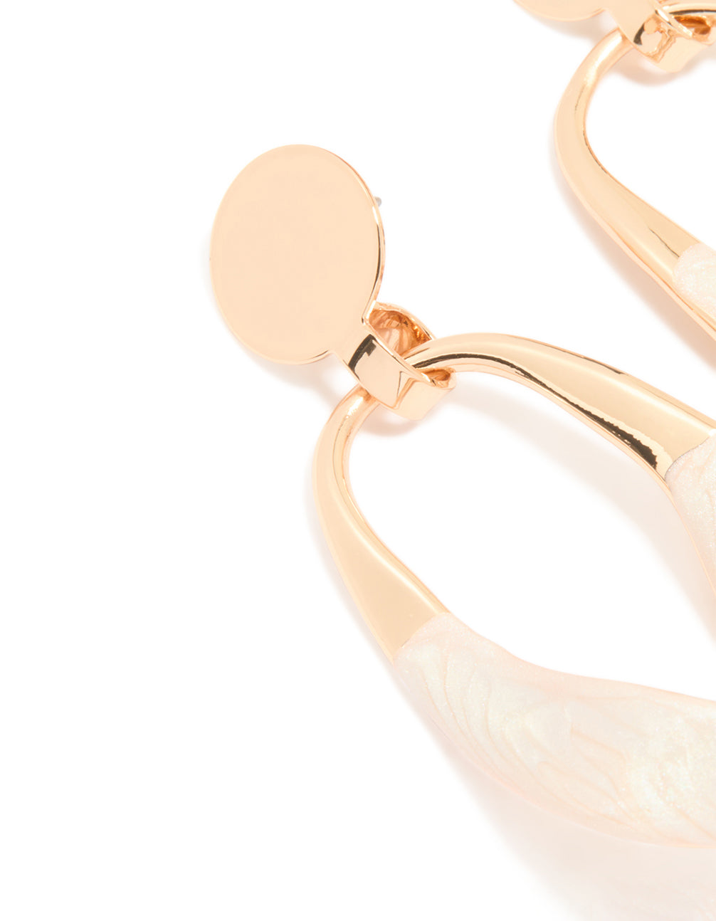 Gold Enamel Drop Earrings