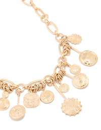 Gold Statement Charm Pendant Necklace - link has visual effect only