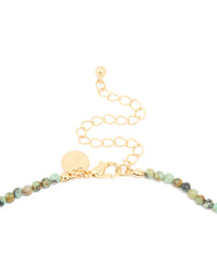 Gold Plated Freshwater Pearl & Aqua Semi Precious Stone Beaded Fine Necklace - link has visual effect only