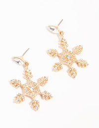 Gold Snowflake Drop Earrings - link has visual effect only