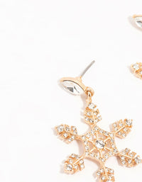 Gold Snowflake Drop Earrings - link has visual effect only