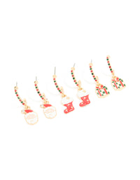 Gold Santa & Present Studs 3-Pack - link has visual effect only