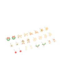 Gold Wreath & Shooting Star Earrings 12-Pack - link has visual effect only