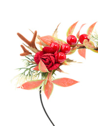 Fabric Berry & Reindeer Headband - link has visual effect only