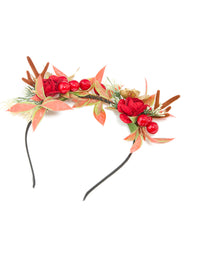 Fabric Berry & Reindeer Headband - link has visual effect only