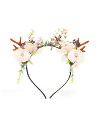 Fabric Floral Woodland Reindeer Headband - link has visual effect only