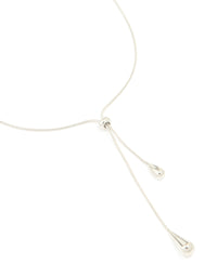 Waterproof Stainless Steel Pull Through Lariat Necklace - link has visual effect only