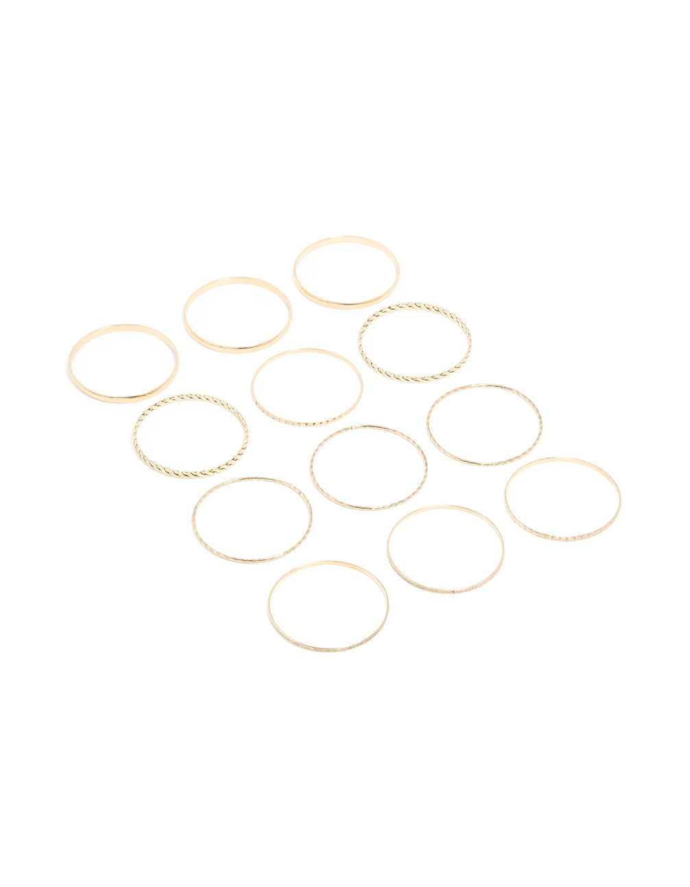 Gold Textured Bangles 12-Pack