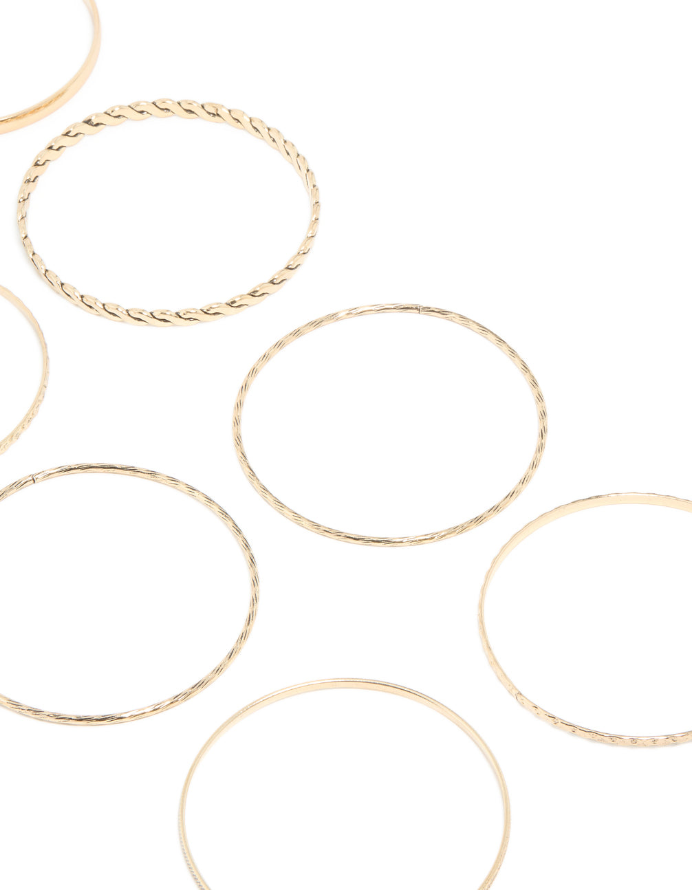 Gold Textured Bangles 12-Pack
