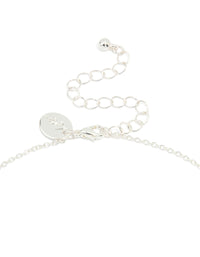 Silver Plated Cubic Zirconia Small Pebble Pendant Necklace - link has visual effect only
