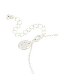 Silver Plated Brass Cubic Zirconia Single Pebble Bracelet - link has visual effect only