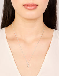 Sterling Silver Heart & Key Pendant Necklace - link has visual effect only
