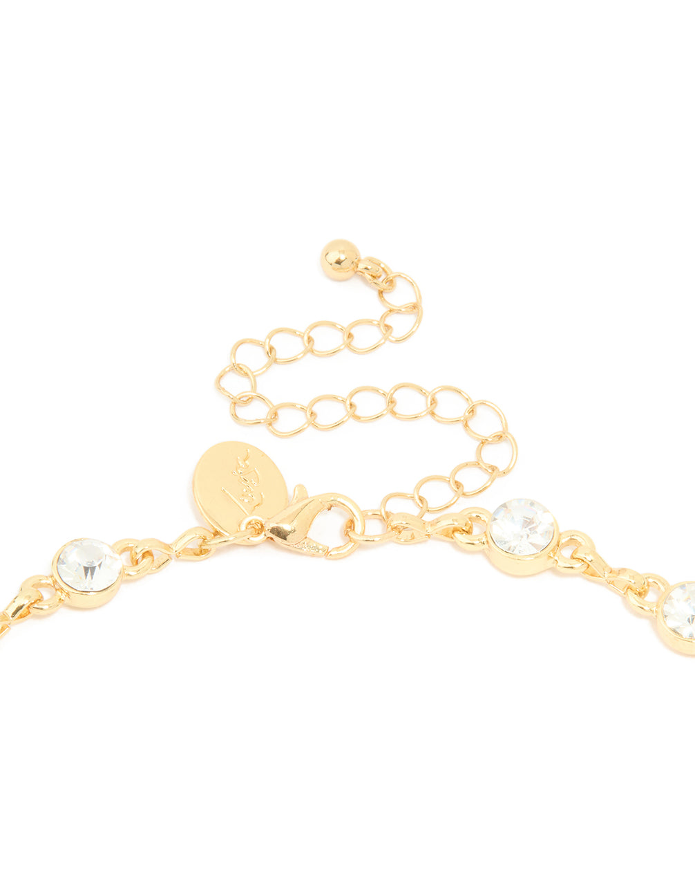 Gold Plated Diamante Circles Necklace