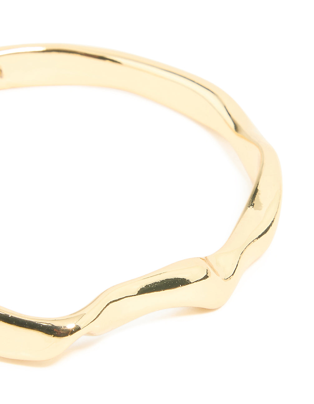 Gold Plated Organic Wavy Wrist Cuff