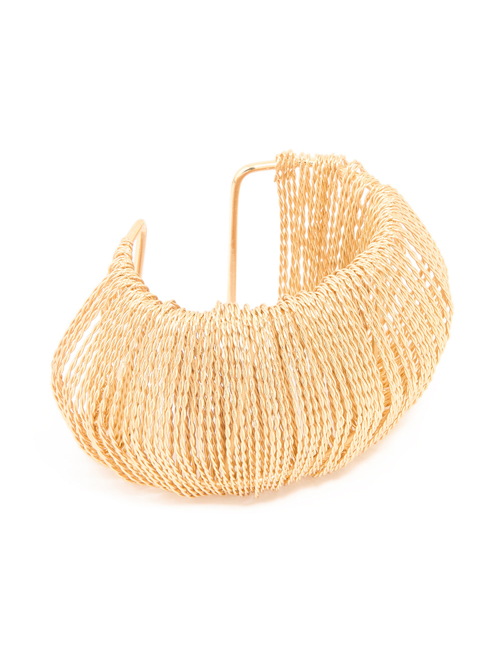 Gold Textured Thread Wrist Cuff