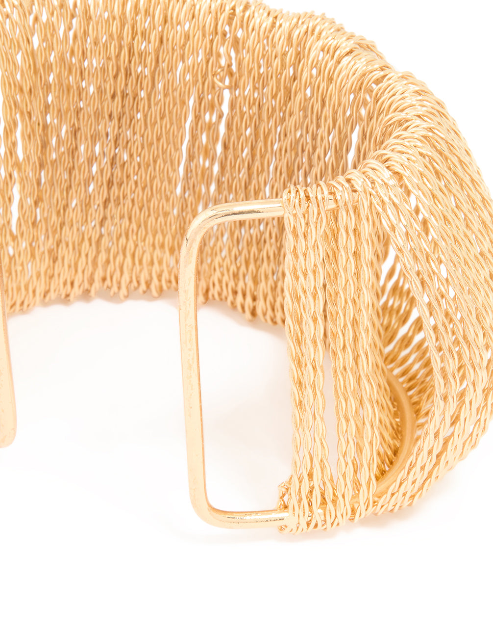 Gold Textured Thread Wrist Cuff