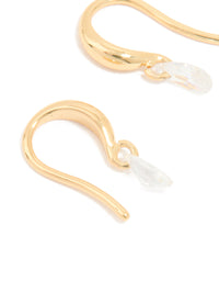 Gold Plated Cubic Zirconia Hook Earrings - link has visual effect only