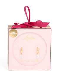 Gold Plated Cubic Zirconia Hook Earrings - link has visual effect only