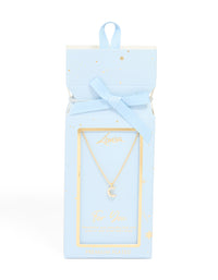 Gold Plated Brass Cubic Zirconia Letter C Necklace - link has visual effect only