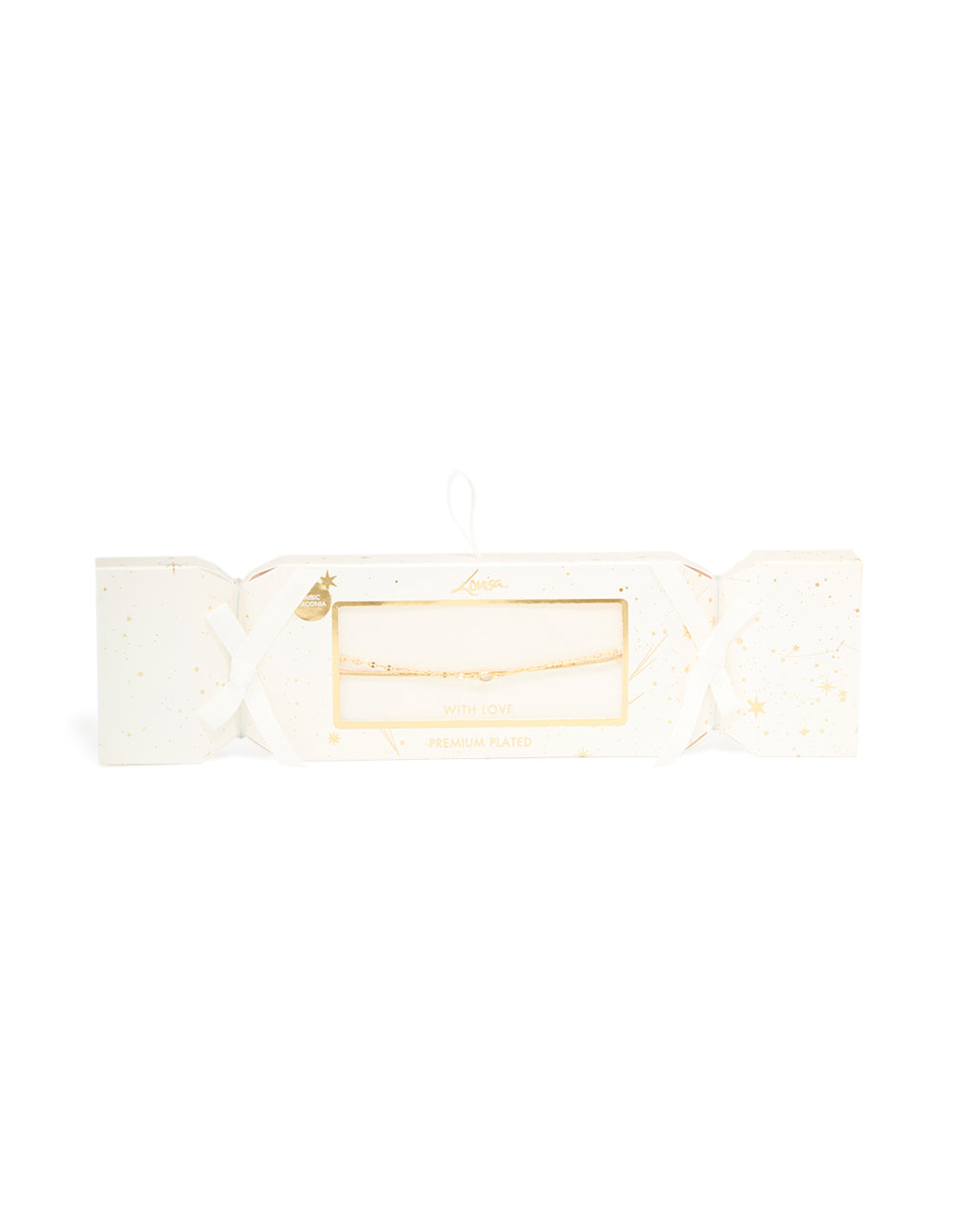 Gold Plated Cubic Zirconia & Chain Layered Bracelet