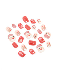 Santa & Reindeer Press-On Nail Set - link has visual effect only