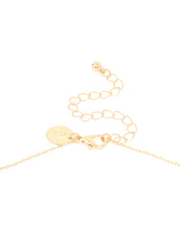 Gold Plated Dark Blue Diamante Rosary Necklace - link has visual effect only