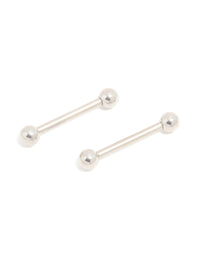 Titanium Plain Ball Nipple Bars - link has visual effect only