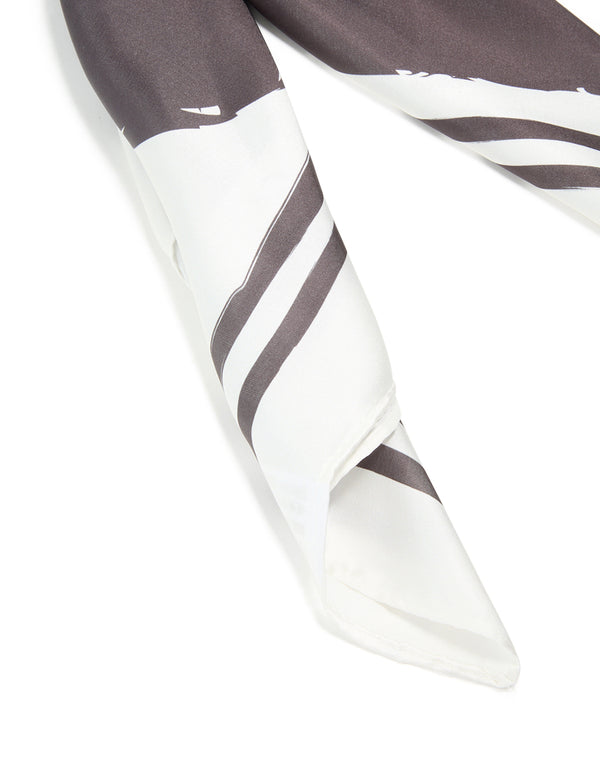 Monochrome Half Circle Fabric Scarf