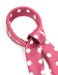 Red & White Polka Dot Print Fabric Scarf - link has visual effect only