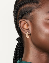 Gold Diamante Pear Open Hoop Earrings - link has visual effect only