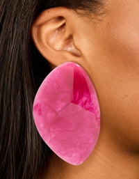 Burgundy Acrylic Statement Drop Earrings - link has visual effect only