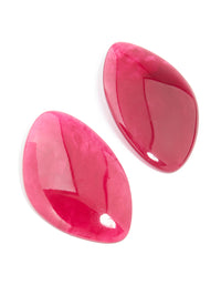 Burgundy Acrylic Statement Drop Earrings - link has visual effect only