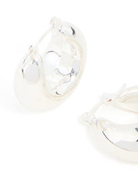 Waterproof Stainless Steel Chunky Hoop Earrings - link has visual effect only