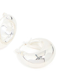 Waterproof Stainless Steel Chunky Hoop Earrings - link has visual effect only